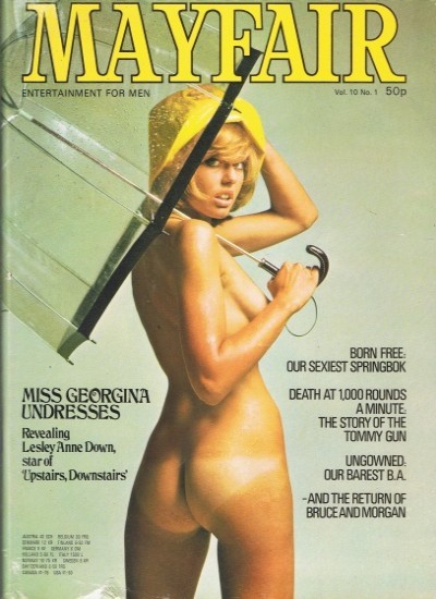 Front cover of Mayfair Volume 10 No 1 magazine