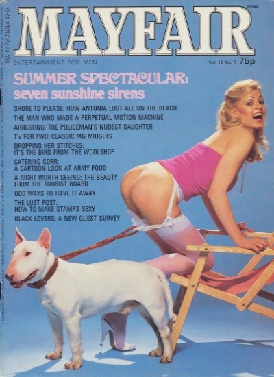 Front cover of Mayfair Volume 16 No 7 magazine