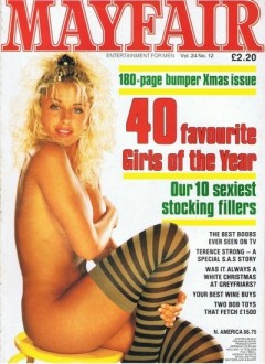 Front cover of Mayfair Volume 24 No 12 magazine