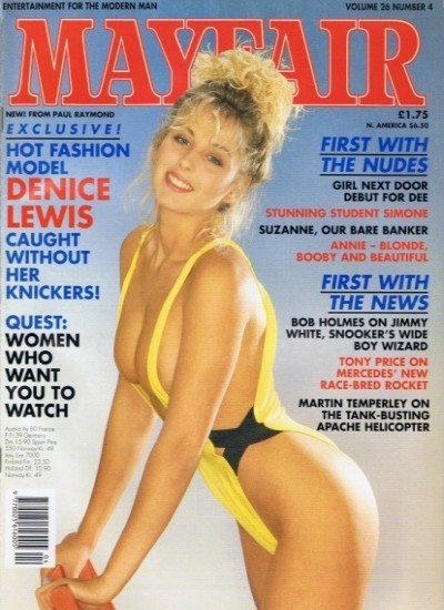 Front cover of Mayfair Volume 26 No 4 magazine