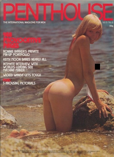 Front cover of Penthouse Volume 9 No 8 magazine